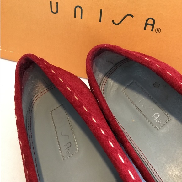 Unisa Red Suede Loafers - Picture 4 of 6